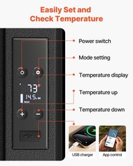 VEVOR 12 Volt Car Refrigerator Portable Freezer 10Qt Camping Compressor Cooler