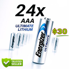 24 AAA Energizer Ultimate Lithium Batteries | Bulk OEM | Exp 2050 | 24hr ship!