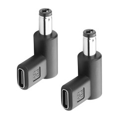 2PCS USB C Female to DC Male 5.5 x 2.1 mm Adapter 90 Degree Angled USB C to D…