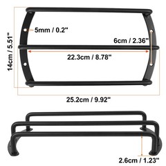 X AUTOHAUX 2pcs 8 Inches Metal Car Bar Grille for Subwoofer 8 Inch, Black