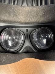 Meta Quest 2 VR Headset 128GB Controllers With Accessory Display Has Small Mark