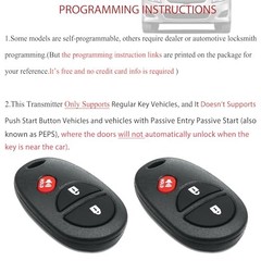 Car Key Fob Replacement for Toyota Tundra Tacoma Sequoia Sienna Highlander