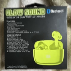 Bytech Glow Sound Wireless Bluetooth Earbuds Glow in the Dark Green BY-AU-BE-22…