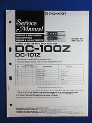 PIONEER DC-100Z DC-101Z CASSETTE DECK AMP SERVICE MANUAL ORIGINAL FACTORY ISSUE
