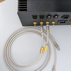 QED 75 Ohm OCC Silver Plate HiFi Audio RCA Cable AMP Signature Interconnect Cord