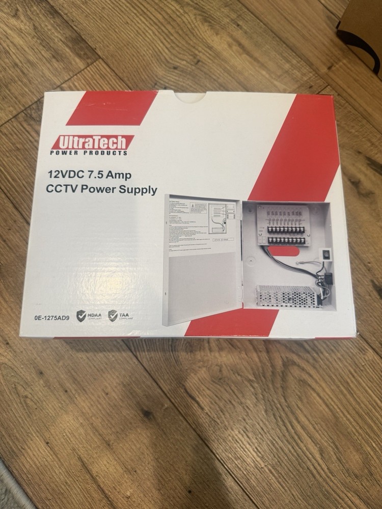12VDC 9 CHANNEL 7.5 AMP CCTV POWER SUPPLY OE-1275AD9