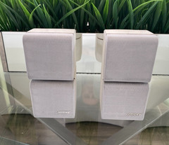 Bose Acoustimass Lifestyle Double Cube Speakers White Pair Swivel