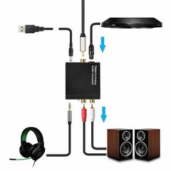 NEW Optical Coaxial Toslink Digital to Analog Audio Converter Adapter RCA L/R