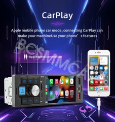 4.1in Bluetooth Car Radio Stereo Single 1Din For CarPlay Android Auto AUX USB