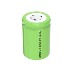 Tenergy 4/5 Sc Sub C 2000mAh High Capacity NiMH Battery Flat Top With/No Tabs