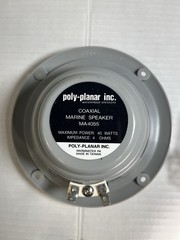 Brand New Poly Planar Marine Waterproof Coaxial Speaker Set 40 Watt 6 Inches
