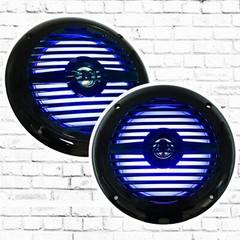 2x Gravity 350 Watts 6-1/2″ 2-Way Marine Boat Audio Speakers 6.5″ / BLACK LED