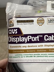 New Lifetime Gold Plated QVS DisplayPort Cable 4K 1080p/3d Any Device 10ft