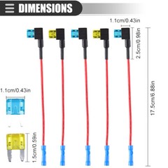 30PCS Fuse Tap Adapter Kit 12V 15 Amp 20Amp Car Add-a-circuit Mini ATM APM Blade