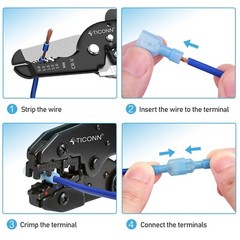400 PCS Nylon Spade Quick Disconnect Connectors Kit, Electrical Insulated Termin