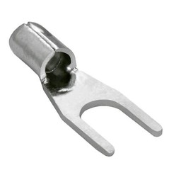 25 Spade Fork Terminal Connector Non-Insulated Uninsulated 16-14GA AWG Gauge #6