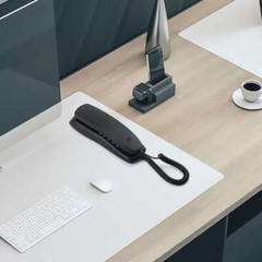 Black Corded Telephone Landline Phone for Home Office Desk Wall Mountable New