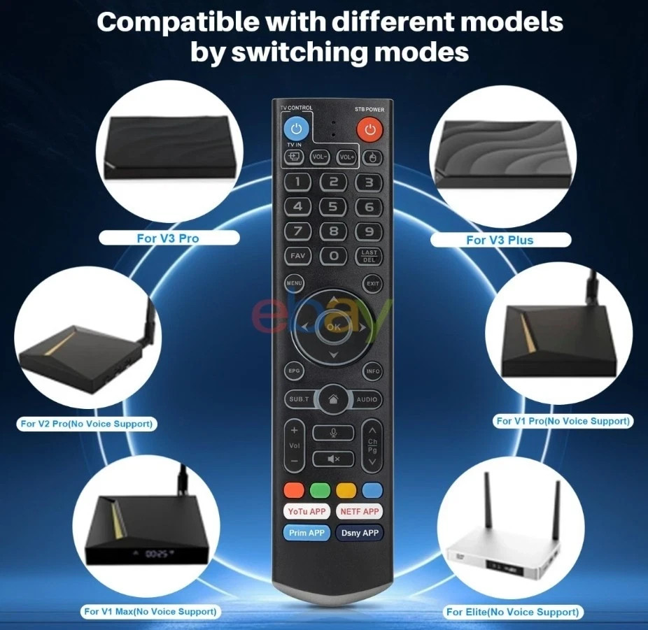 vSeeBox Backlit Voice Remote Control With USB V5 ProV3 PlusV3 Pro Elite