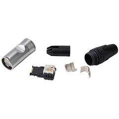 Neutrik NE8MX6-T etherCON Cat 6a Cable Connector for 24 AWG or Lower – Nickel