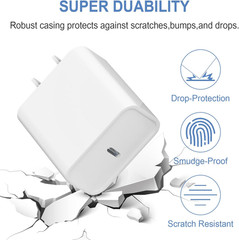 2 Pack Fast Wall Charger for iPhone 16 15 14 13 13 Pro 12 Pro Max iPad C Port