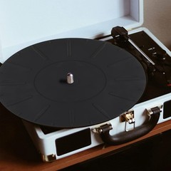 Turntable Platter Mat Black Rubber Silicone Design for Universal to All LP