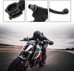 Motorcycle Clutch Lever, 7/8″ 22mm Left Handlebar Folding Color: Black+Wrench