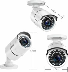 ZOSI 4Pack 2MP 1080p TVI Home Security Camera CCTV Outdoor 120ft IR Night Vision