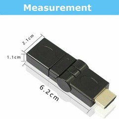 HDMI Male to Female Right Angle Connector Adapter 90 180 270 360 degrees