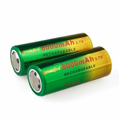2PCS Skywolfeye 26650 Battery 3.7V Li-ion Rechargeable Batteries Cell For Torch