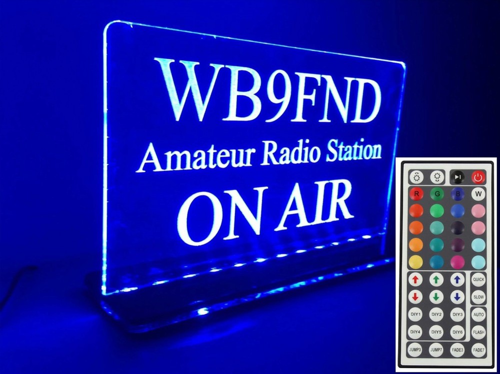 Upgrade Only – 110V to 44 Key Remote Engraved LED Amateur Radio Call Sign