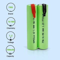 2.4V 0.5-2Ah Ni-MH Ni-Cd Battery for Waterpik Water Flosser WP-450 GP130AAHE2B1H