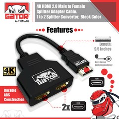 4K HDMI 2.0 Cable Splitter Switch UHD HDTV Switcher Signal Split 1 In To 2 Out