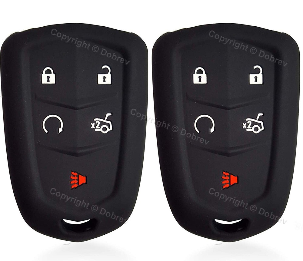 Silicone Case Fob Keyless Entry Cover for 5 Cadillac CTS-V CTS ATS SRX Smart Key