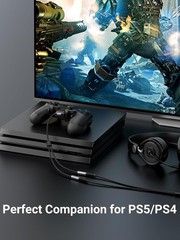 Durable 3.5mm Y Splitter for Headsets – Ideal for Gaming, PC, Laptop, Tablet