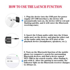 Bluetooth 5.0 2in1 Transmitter Receiver Car Wireless Audio Adapter USB 3.5mm lot