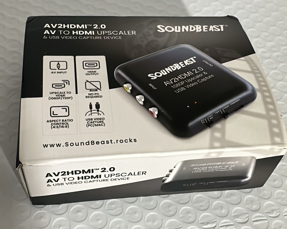 SoundBeast AV RCA to HDMI Converter Recorder 1080P USB Video Capture