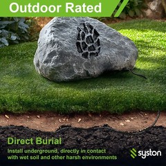 Syston 14/2 Speaker Wire Audio Cable In-Wall Outdoor Direct Burial UV 20ft-100ft