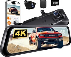 WOLFBOX G850 PRO Rear View Mirror Dash Cam GPS WiFi, Voice Control, ADAS & BSD