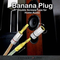 5 Pairs 4mm Gold Audio Deadbolt banana Plug Connector Jack Adapter Speaker Wire