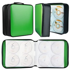 CD Case DVD Storage Case: Capacity Hard Plastic DVD Case Holder 432 Dark Green