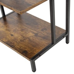 Rustic 4-Tier Media Stand for Record Player Stereo Bracket Country Style US