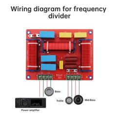 2pcs 3 Way Crossover for Speaker, 400W Adjustable 4-8 Ohm 3 Way One High & Tw…