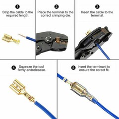 720/360Pcs Male Female Wire Spade Connectors Crimp Terminals Kit for Car Speaker