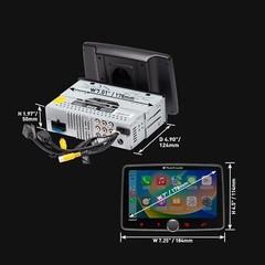 Planet Audio P70CPA-PF Car Stereo – Apple CarPlay, Android Auto, Single Din, 7 I