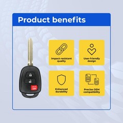 Replacement Key Fob Remote 2014 Scion xB FCC: HYQ12BDP 2-Pack Keyless Entry