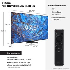 Samsung QN98QN990CF 98″ Class Smart LED TV – Quantum Dot LED Backlight