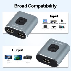 HUB 2 in 1 out & 1 in 2 out Bi-Directional 4K HDMI 2.0 Cable Switcher Splitter