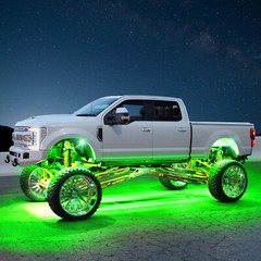 RGB/Pure White LED Rock Lights Kit, 8/12 Pods Car/Truck Underbody Underglow Kit
