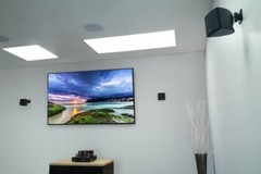 Cube by Rockville Pair of 3.5″ White Home Theater Wall Speakers+Swivel Brackets