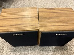 Sony SS-U11 3-Way Bookshelf Speakers Pair Black Wood Grain Floor Standing Tested